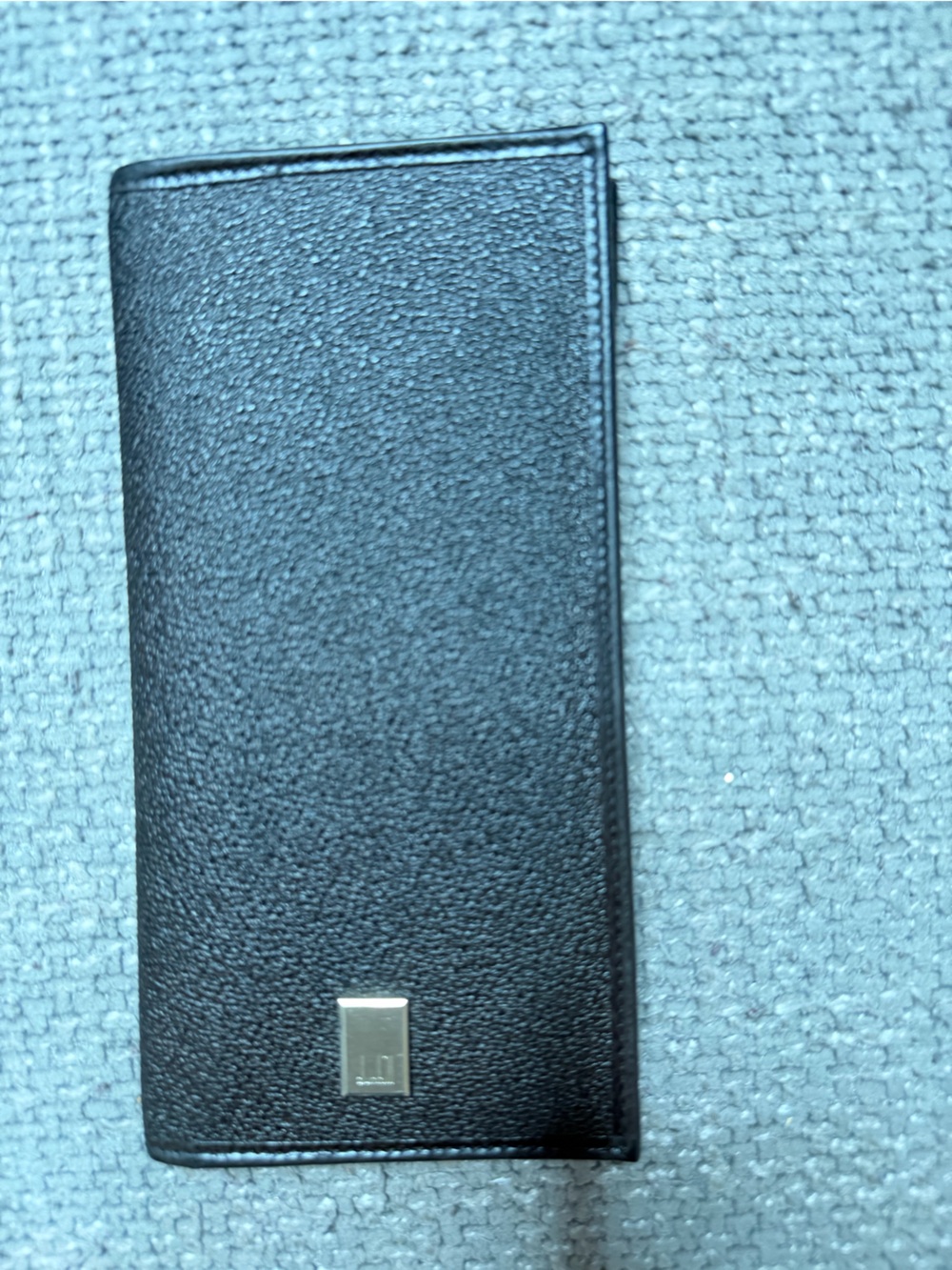 Dunhill Men’s Black Pebbled Leather Long Wallet Rare